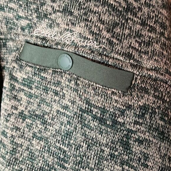 Eddie Bauer Men’s Green Sweater Fleece 1/4 zip NEW with tags size Medium - Picture 2 of 4